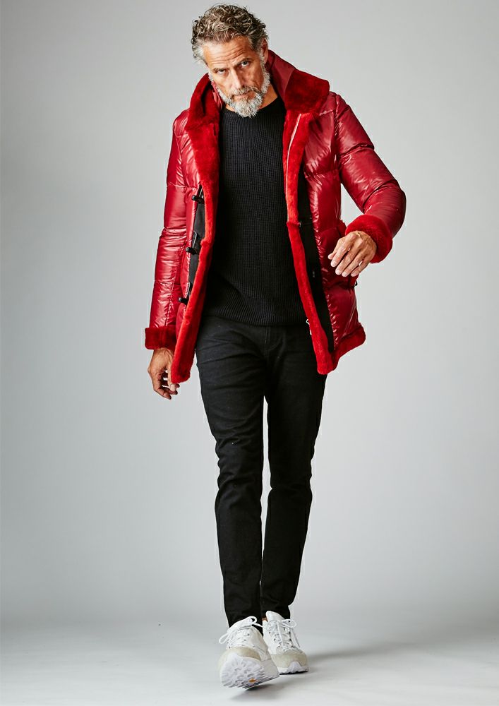 AKM×EMMETI】MOUTON MILITARY COAT RED | AKM［エイケイエム］公式