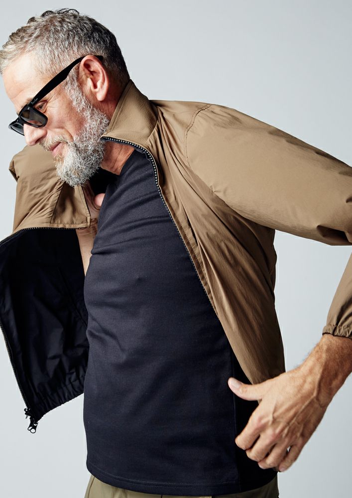 AKM】LIMONTA NYLON REVERSIBLE TRACK -BLACK/KHAKI- | AKM