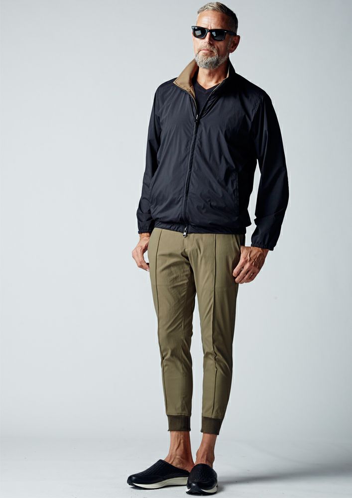 AKM】LIMONTA NYLON REVERSIBLE TRACK -BLACK/KHAKI- | AKM