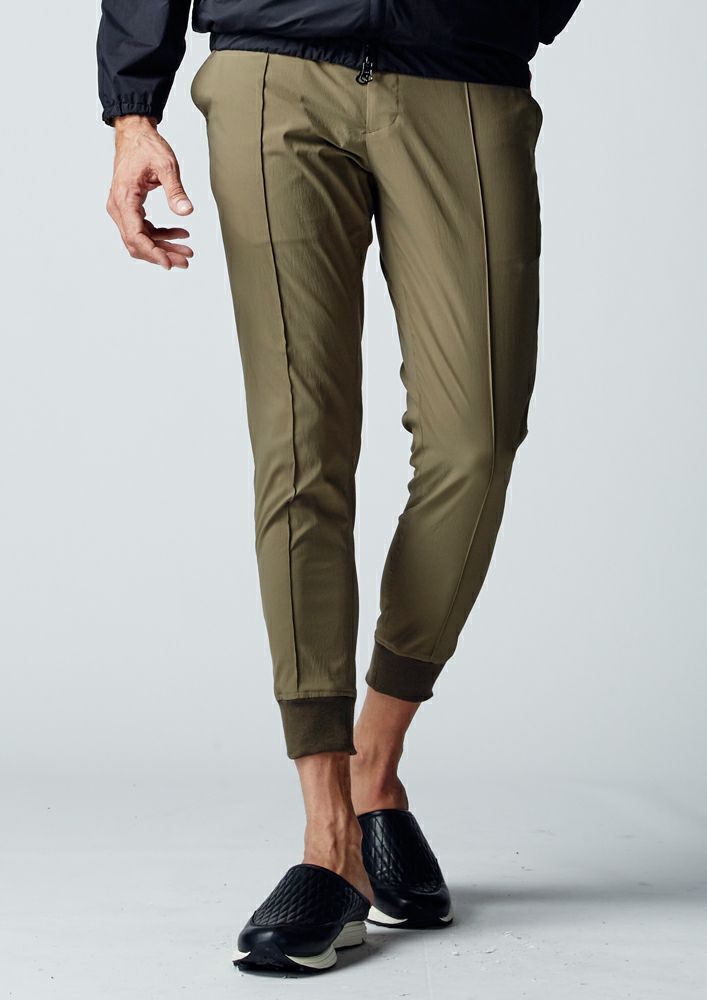 パンツ AKM STRETCH NYLON RIB SLACKS AKM】STRETCH NYLON RIB SLACKS -KHAKI- | AKM［エイケイエム