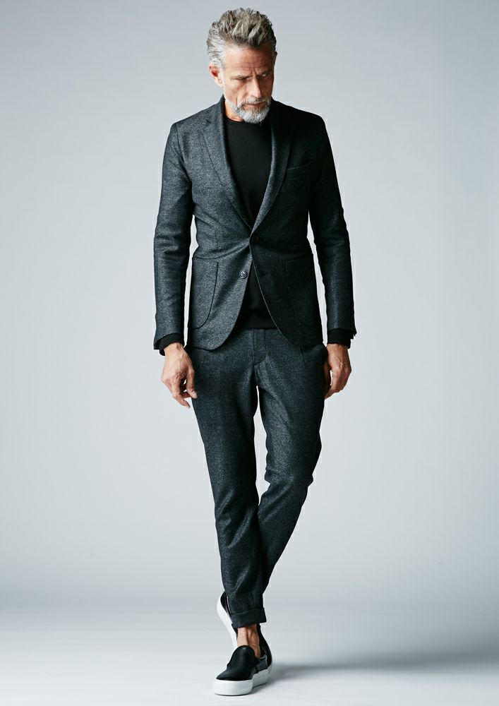 AKM エイケイエム SWING EASY SET-UP‼️ AKM】STRETCH TWEED SWING EASY JACKET -BLACK- | AKM［エイケイエム