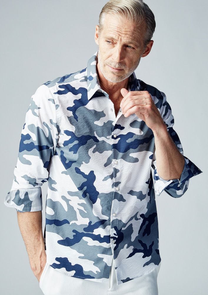 低価格 SUCKER SEER SUCKER SOFT AKM】COOLMAX SHIRTS CAMO -NAVY その他