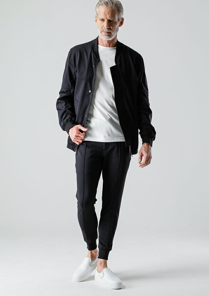 AKM】STRETCH ENERGY GATHER BOMBER -BLACK- | AKM［エイケイエム