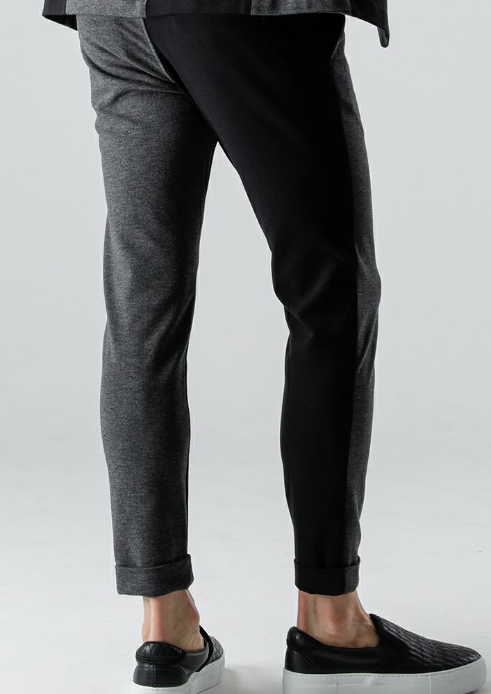 AKM】LUX WARM PREMIUM CRAZY SWING EASY PANTS -BLACK/D.GRAY- | AKM