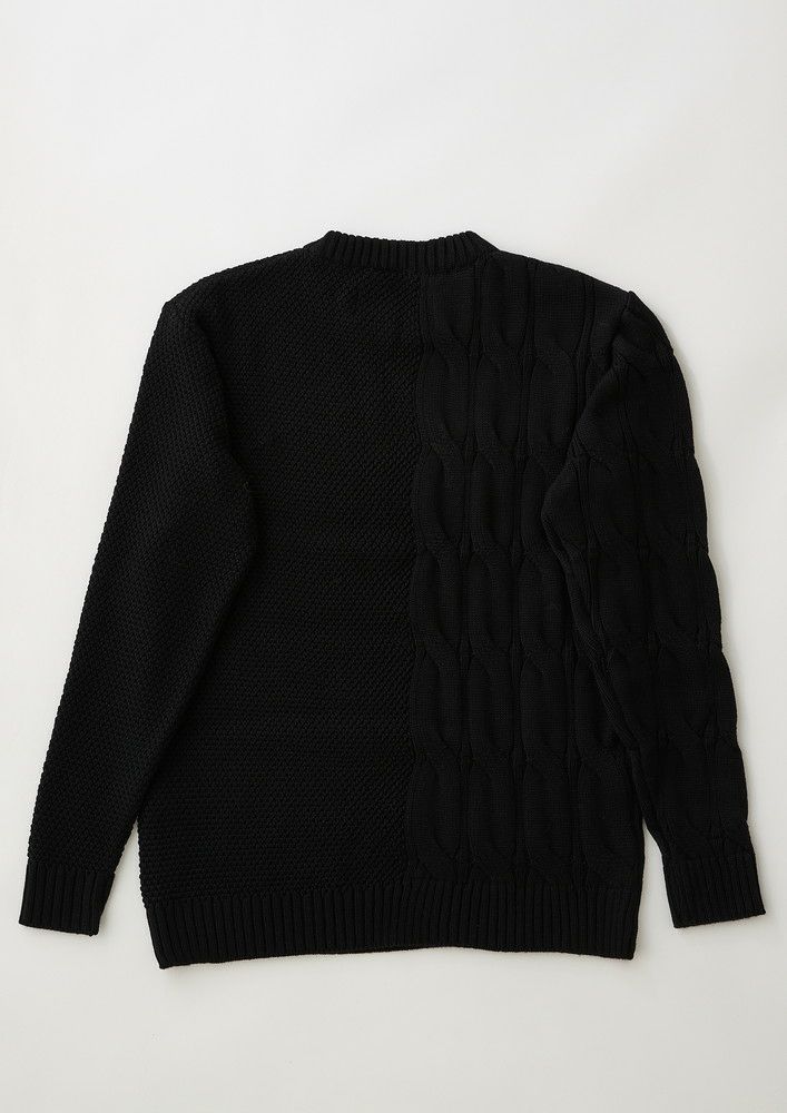 AKM】CASHWOOL ASYMMETRY CREW -BLACK- | AKM［エイケイエム］公式