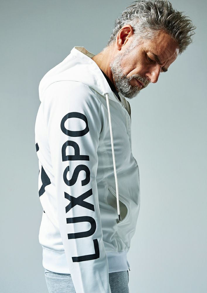 AKM PLUS】UV STRETCH EASY ZIP HOODED-WHITE- | AKM［エイケイエム