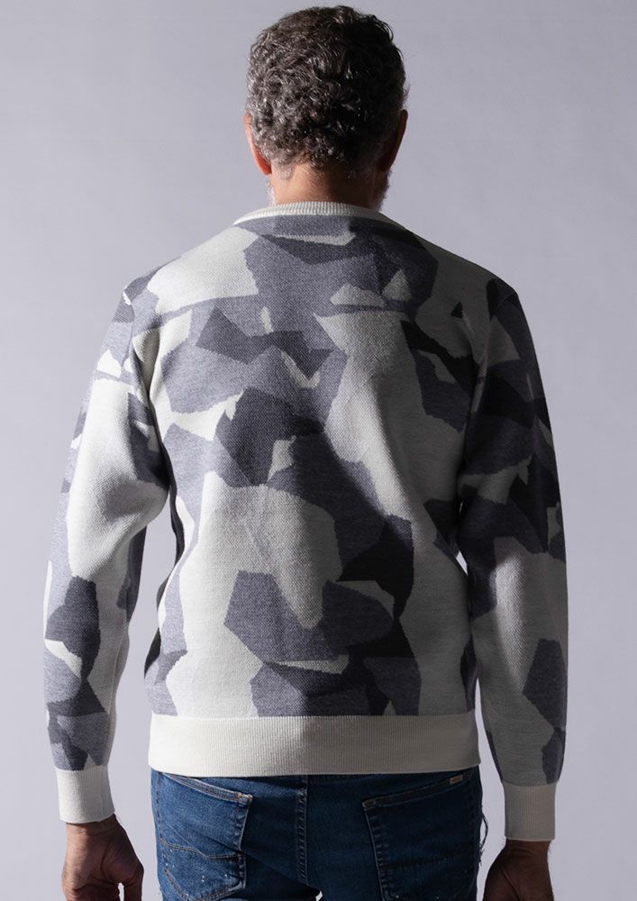 AKM】CASH WOOL SWEDISH CAMO CREW-WHITE CAMO- | AKM［エイケイエム］公式オンラインショップ