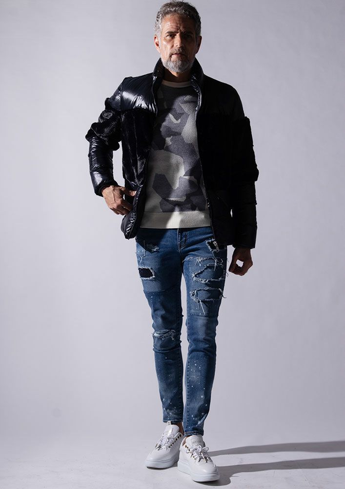 定価10.5万 AKM CASHWOOL CAMO KNIT 2BジャケットM 定価10.5万 AKM CASHWOOL CAMO KNIT 2B ジャケットM - メルカリ