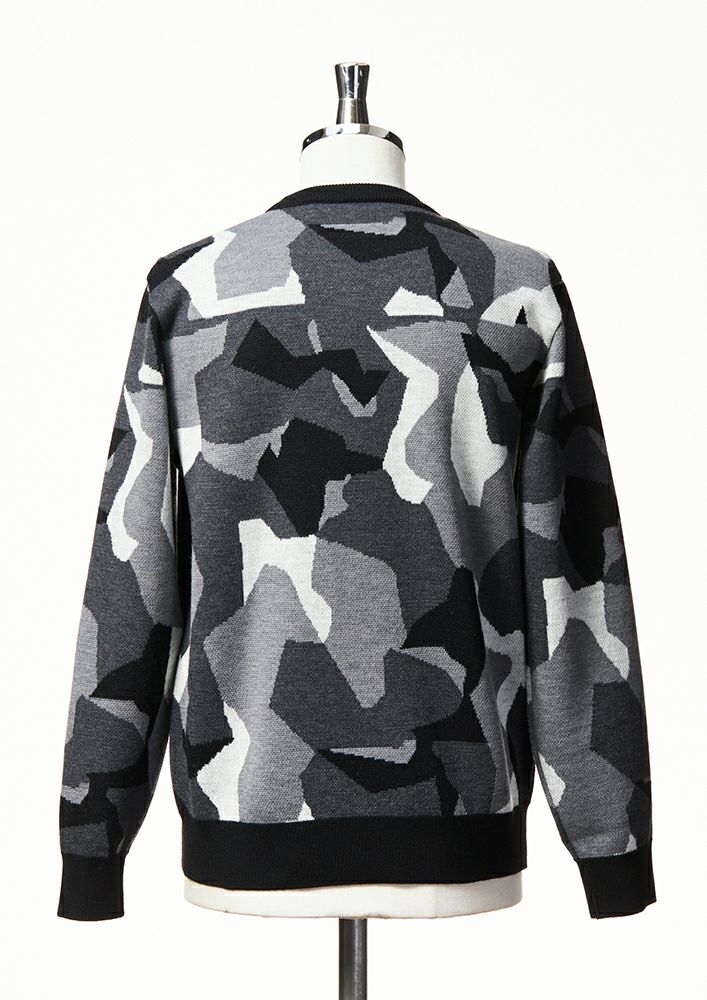 AKM】CASH WOOL SWEDISH CAMO CREW-BLACK CAMO- | AKM