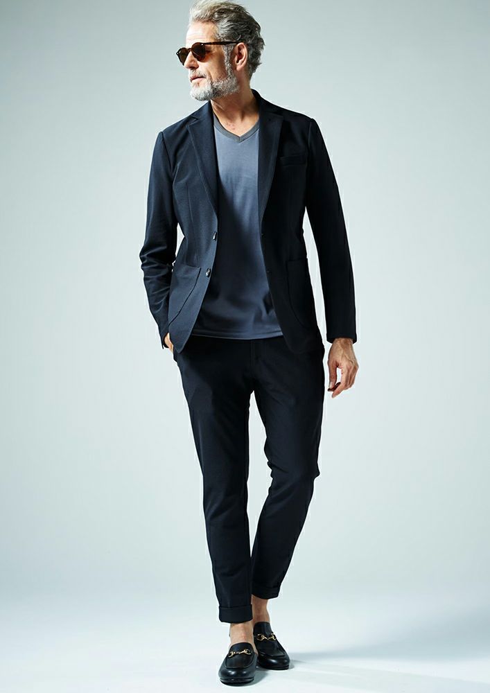AKM】SUCKER TORICOT SWING EASY JACKET -BLACK- | AKM［エイケイエム 