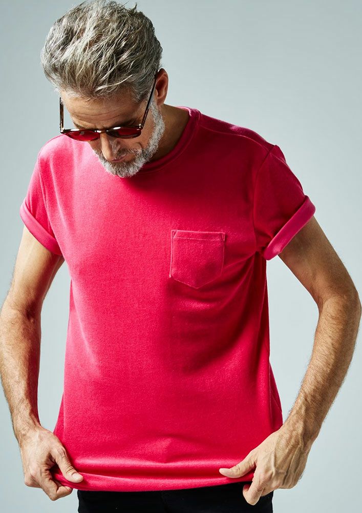 注目■AKM■オリジナル シルキーテンセル パイルポケット S/S T AKM】ORIGINAL SILKY TENCEL PILE POCKET S/S T -ROSE- | AKM