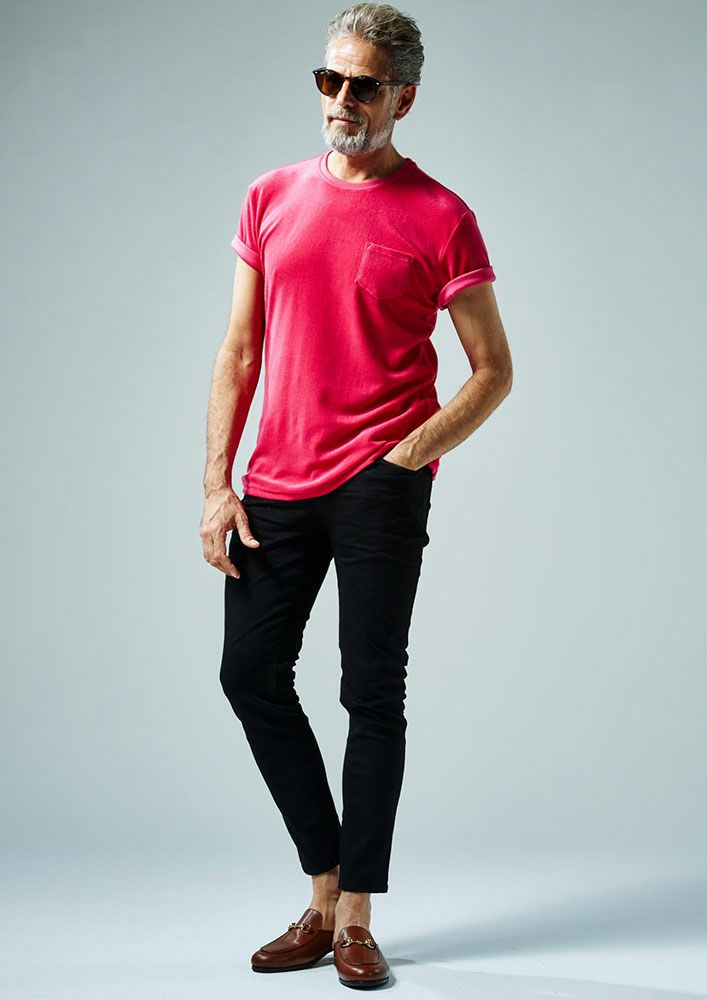 注目■AKM■オリジナル シルキーテンセル パイルポケット S/S T AKM】ORIGINAL SILKY TENCEL PILE POCKET S/S T -ROSE- | AKM