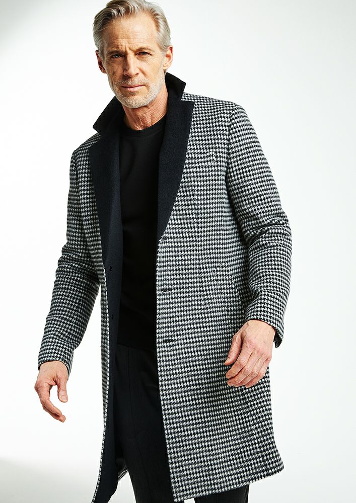 AKM】ANGORA WOOL MELTON SHAGGY 3B CHESTER COAT -BLACK- | AKM