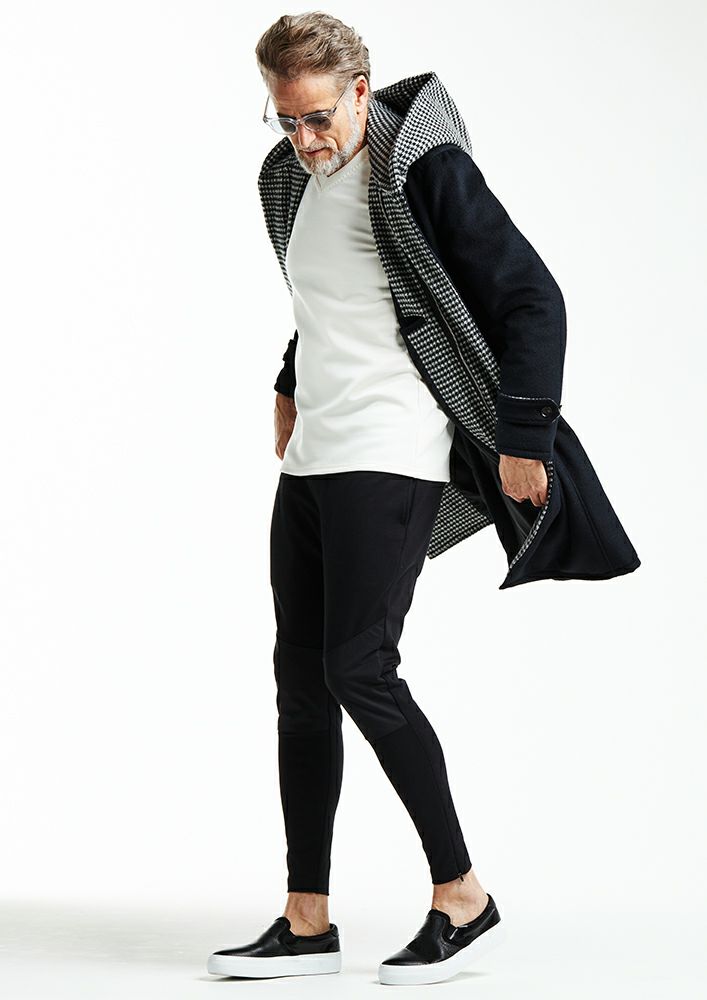 AKM】ANGORA WOOL MELTON SHAGGY WRAP HOODED COAT -BLACK-