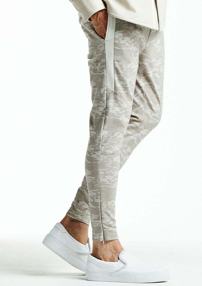 AKM】HEAT PERFORMER SIDE LINE BIKER SKINNY -WHITE CAMO-
