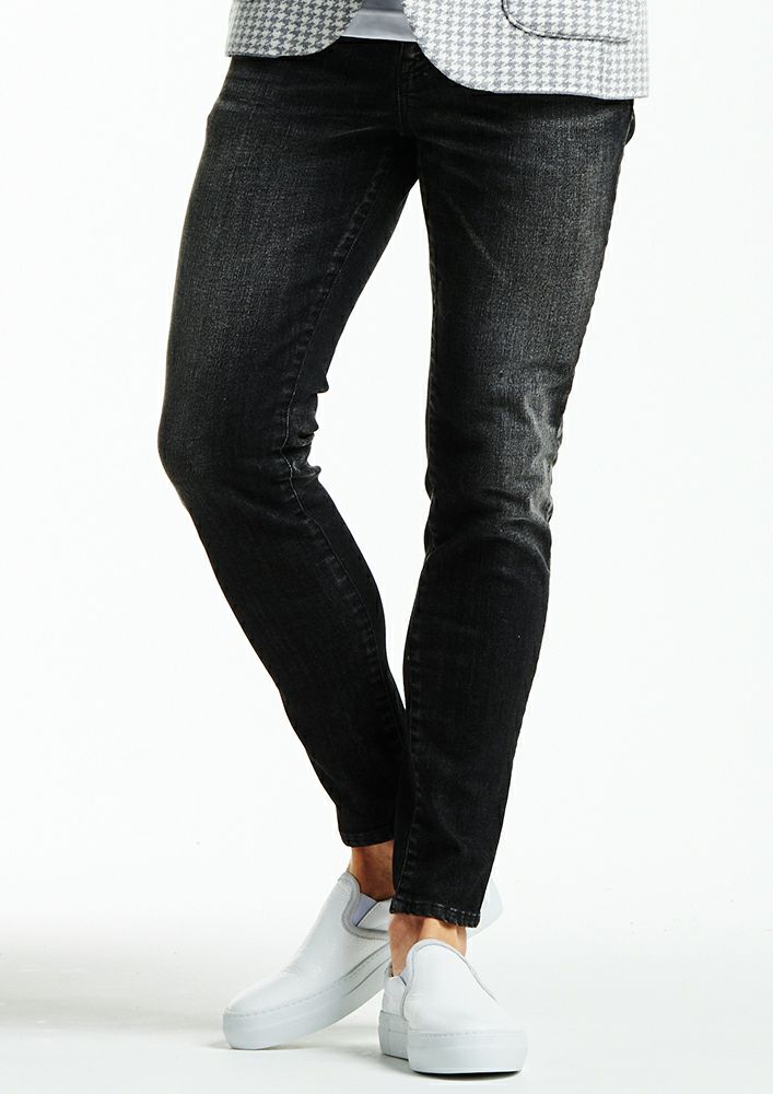 AKM】HIGH POWER STRETCH 5P SKINNY -BLACK USED- 