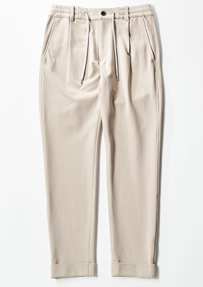 AKM】DUAL WARM BARE PONTI SWING EASY PANTS -GRAY BEIGE- | AKM