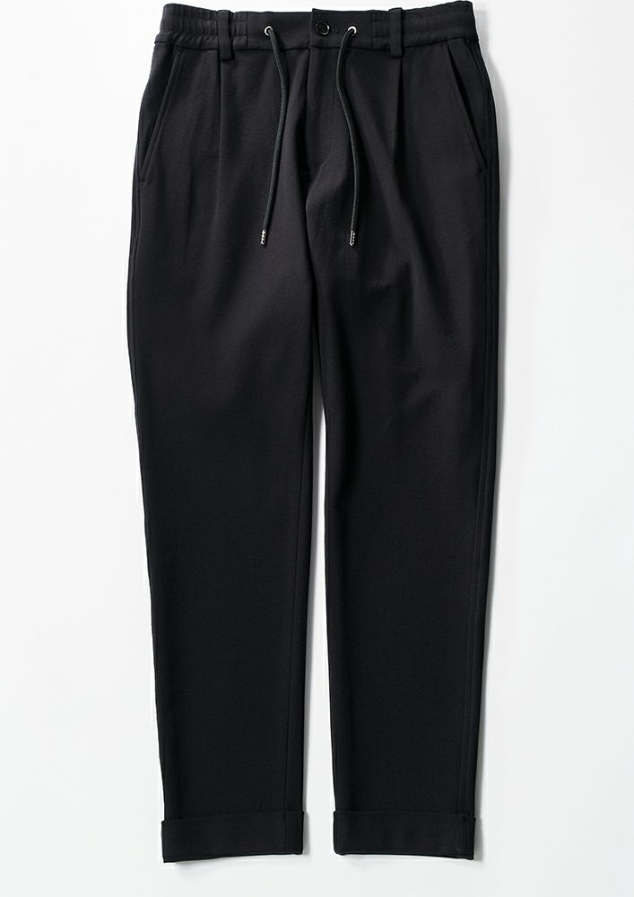 AKM】DUAL WARM BARE PONTI SWING EASY PANTS -BLACK- | AKM