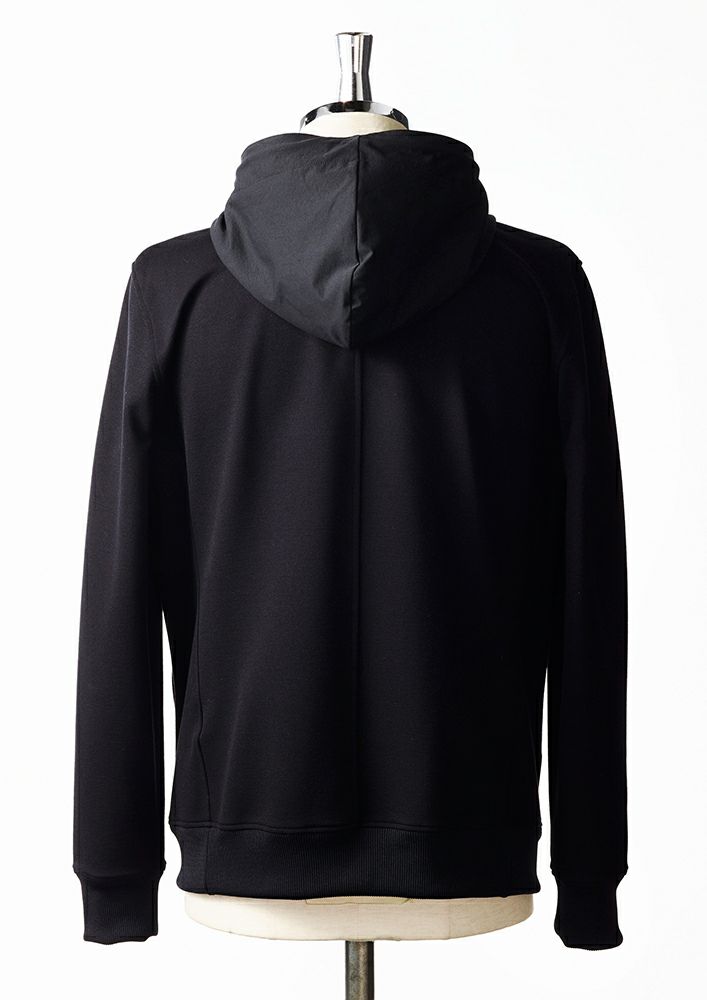 AKM】DUAL WARM / POLYESTER NECK ZIP PARKA -BLACK-