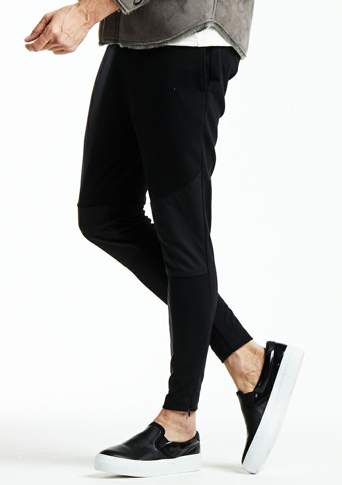 AKM】DUAL WARM / POLYESTER BIKER SKINNY -BLACK-