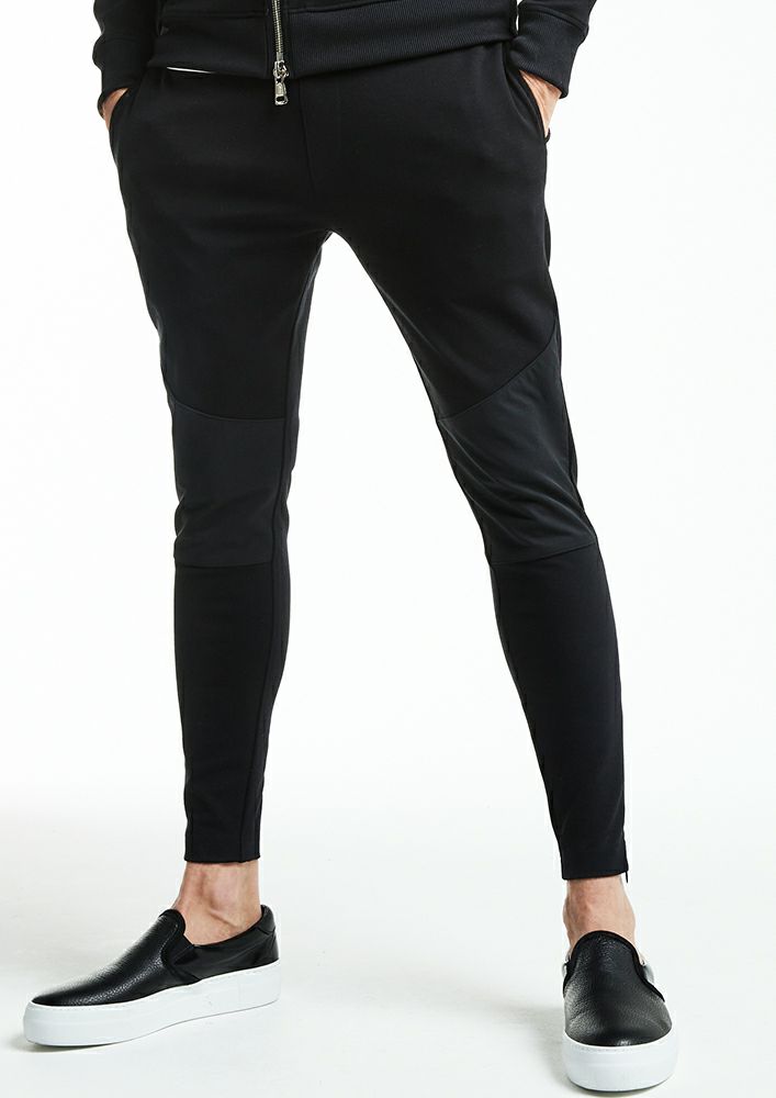 AKM】DUAL WARM / POLYESTER BIKER SKINNY -BLACK-