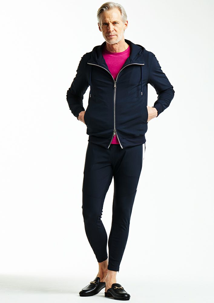 AKM】MERYL HIGH TENSION LINE ZIP PARKA -NAVY- | AKM