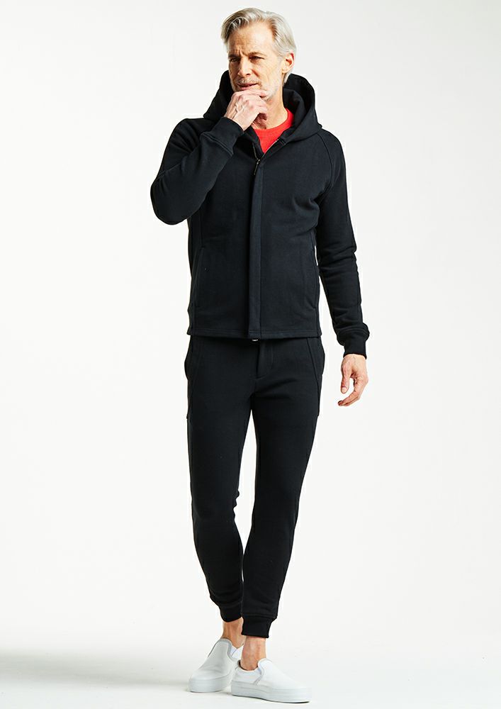 AKM LUXE163 / SOLID RIB BLACK SWEAT | nate-hospital.com