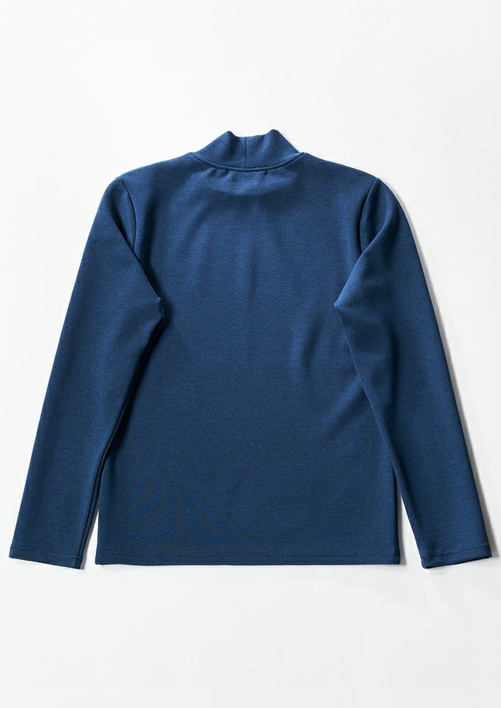 AKM】DUALWARM MOIST PONTI L/S MOCK-NECK -NAVY-