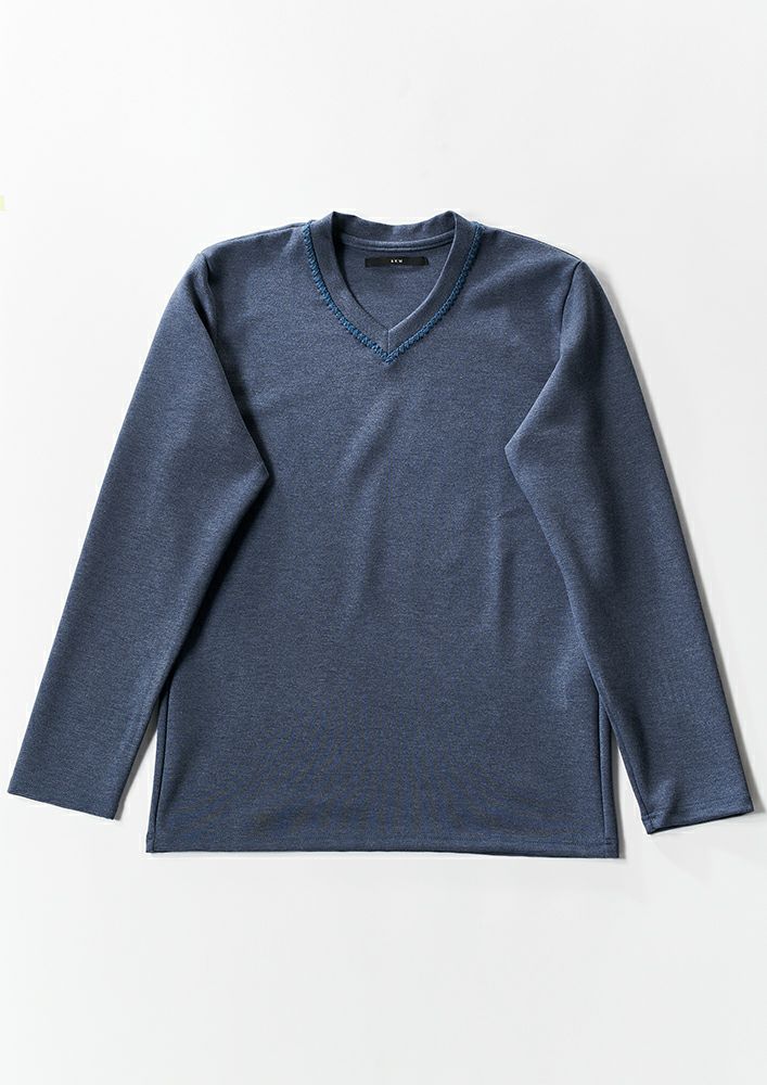 S117 / DENIM L/S WESTERN COLOR BUTTON -BLACK ICE WASH-