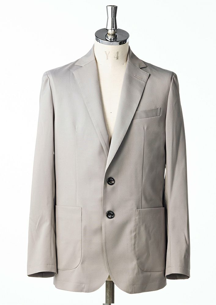 B402 / STRETCH TWEED SWING EASY JACKET -GRAY-