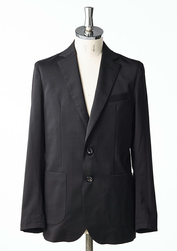 B402 / STRETCH TWEED SWING EASY JACKET -GRAY-