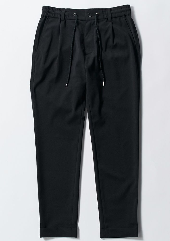 PINCHECK MONALUCE SWING EASY PANTS -BLACK/WHITE-