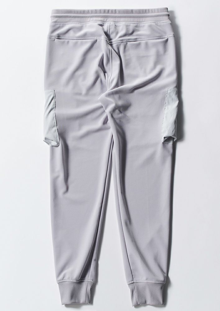 AKM】DRY SUITING JERSEY/STRETCH TAFFETA HYBRID CARGO PANTS -L.GRAY-