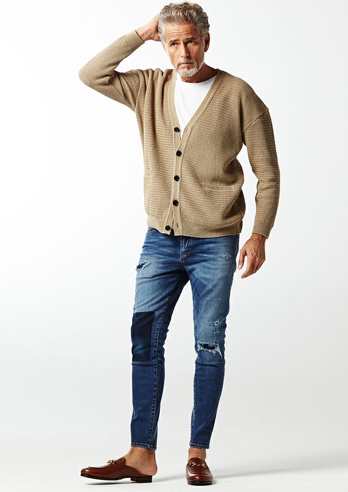 AKM】SKY G V CARDIGAN -BEIGE-