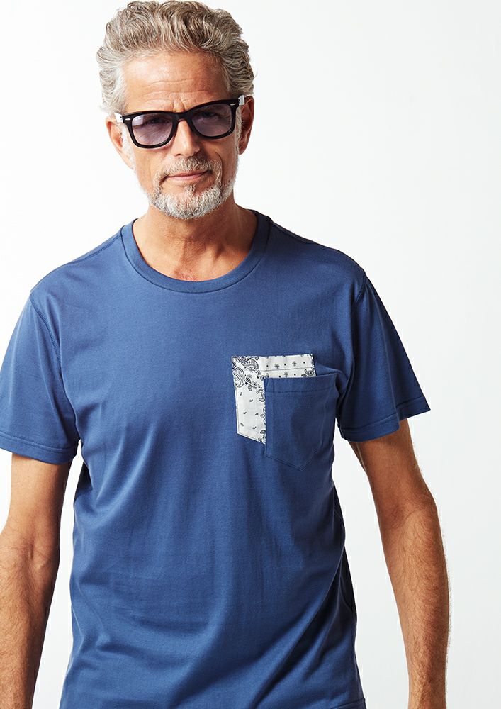 T225 / S/S HAND STITCH V-NECK -GRAY-  の写真