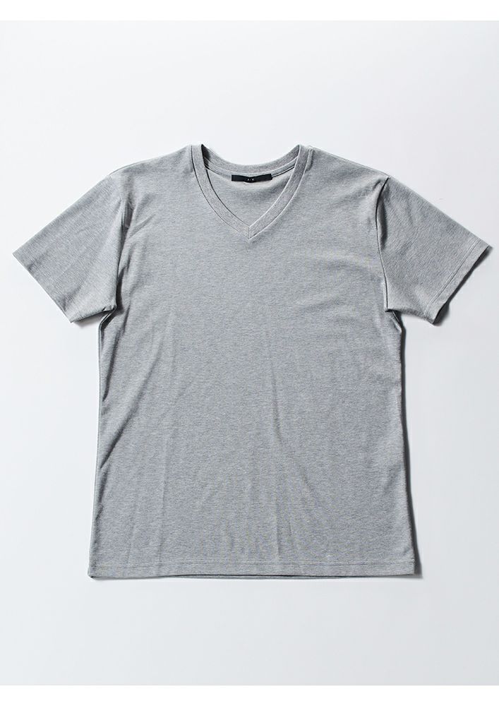 注目■AKM■スビン プラチナスムース S/S Vネック トップグレー AKM】SUVIN PLATINUM SMOOTH S/S V-NECK -BLACK-