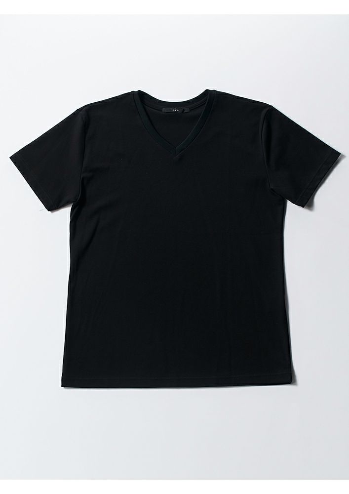 ■AKM■大人気 PLATINUM SMOOTH S/S Vネック 国内発送 すぐ届く AKM】SUVIN PLATINUM SMOOTH S/S V-NECK -BLACK-