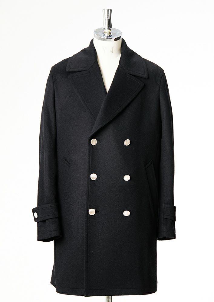 C088 / WCM010 / WOOL CASHMERE BEAVER SPRIGGAN COAT -BLACK- の写真