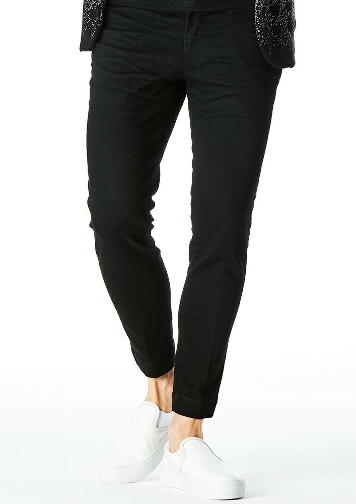 AKM】 HIGH POWER STRETCH DENIM SLACKS -BLACK ONE WASH- | AKM
