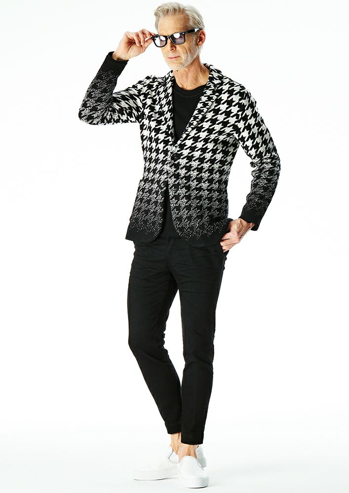 AKM】 HIGH POWER STRETCH DENIM SLACKS -BLACK ONE WASH- | AKM