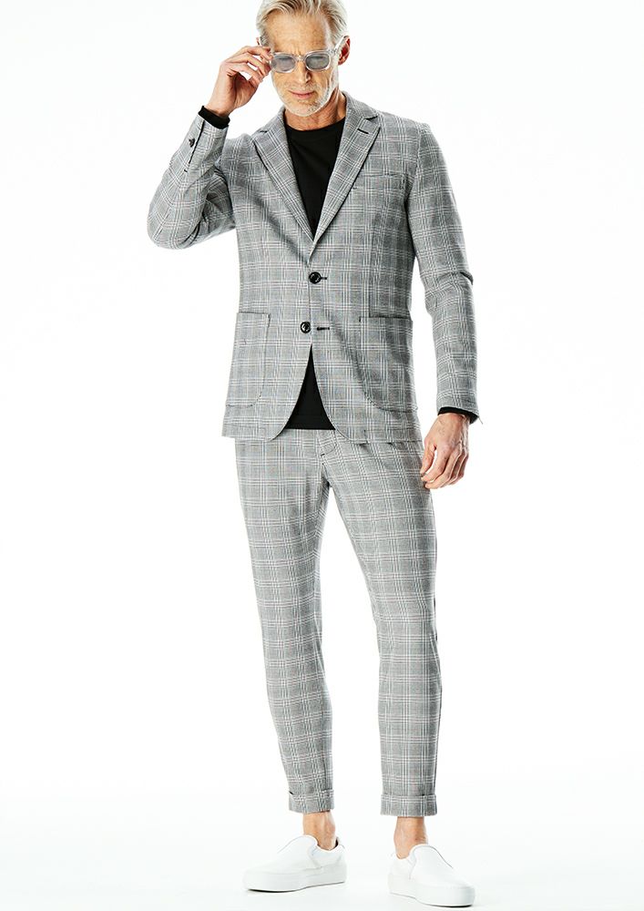 AKM】TR 2WAY SOFTTHRMO SWING EASY PANTS -BLACK/WHITE- | AKM