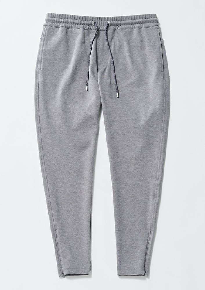 DUAL WARM BARE PONTI TRACK SKINNY -GRAY-