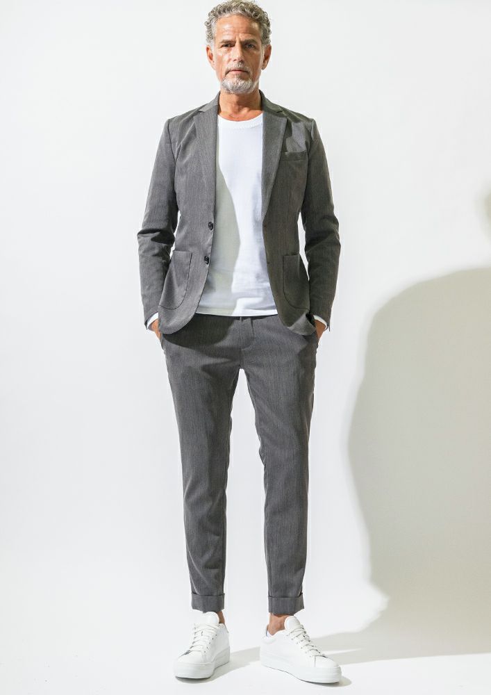 AKM】 T/R STRETCH SWING EASY JACKET (LINING)-D.GRAY- | AKM
