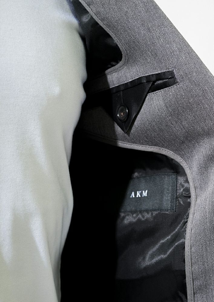 AKM エイケイエム SWING EASY SET-UP‼️ AKM】 T/R STRETCH SWING EASY JACKET (LINING)-D.GRAY- | AKM