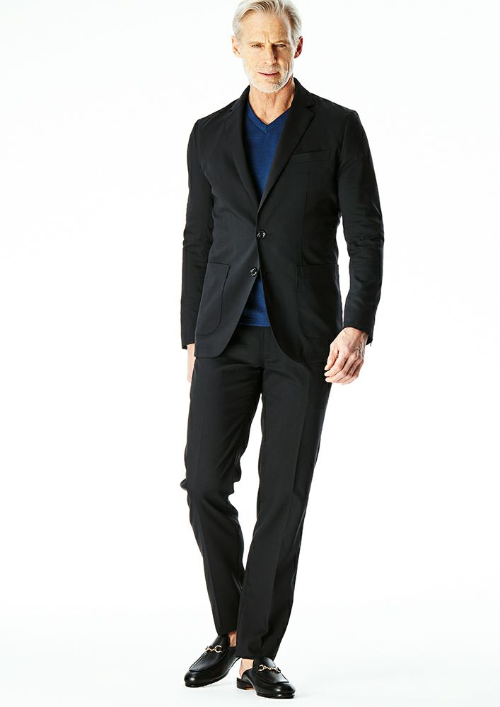 AKM】 T/R STRETCH SWING EASY JACKET (LINING)-BLACK- | AKM