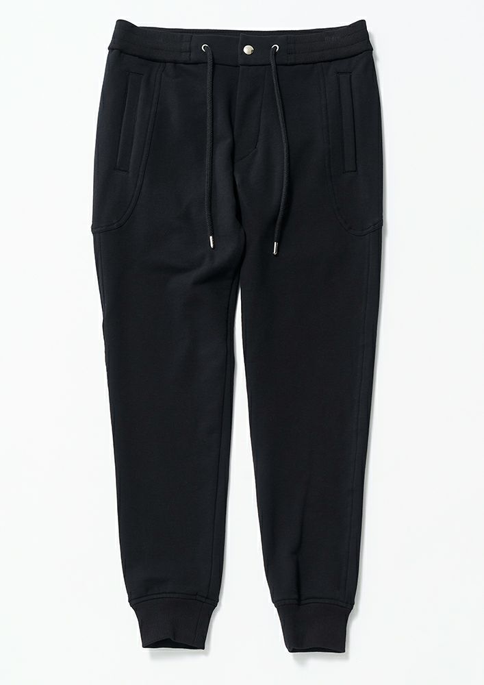 DUAL WARM BARE PONTI SWING EASY PANTS -BLACK-