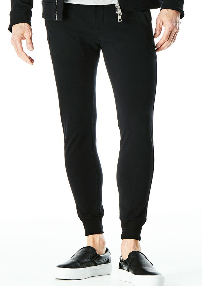 AKM】 MOCHIMOCHI STRETCH SOLID EASY RIB -BLACK | AKM［エイケイエム