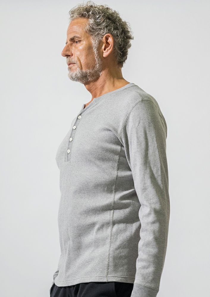 AKM】 THERMAL L/S HENLEY -GRAY- | AKM［エイケイエム］公式 