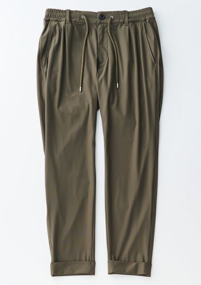 【未使用】AKM 2WAY CRAZY RIB SLACKS サイズM AKM】 2WAY THERMO TWILL CRAZY RIB SLACKS -BLACK/D.GRAY