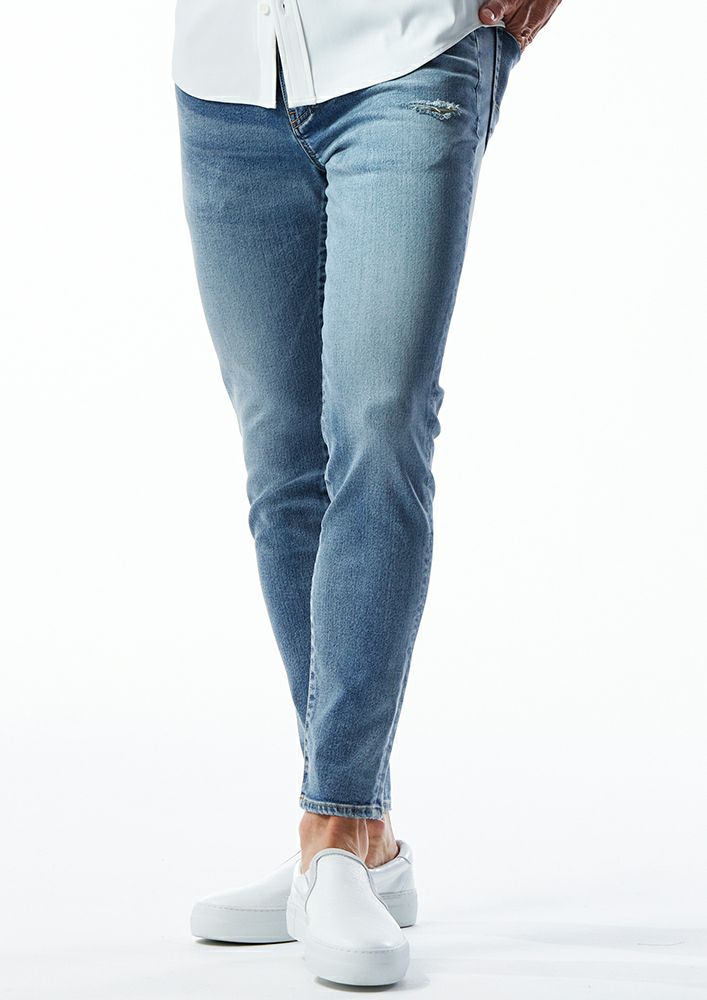 AKM】HIGH POWER STRETCH DENIM【LIL DAMAGED】 5POCKET SKINNY